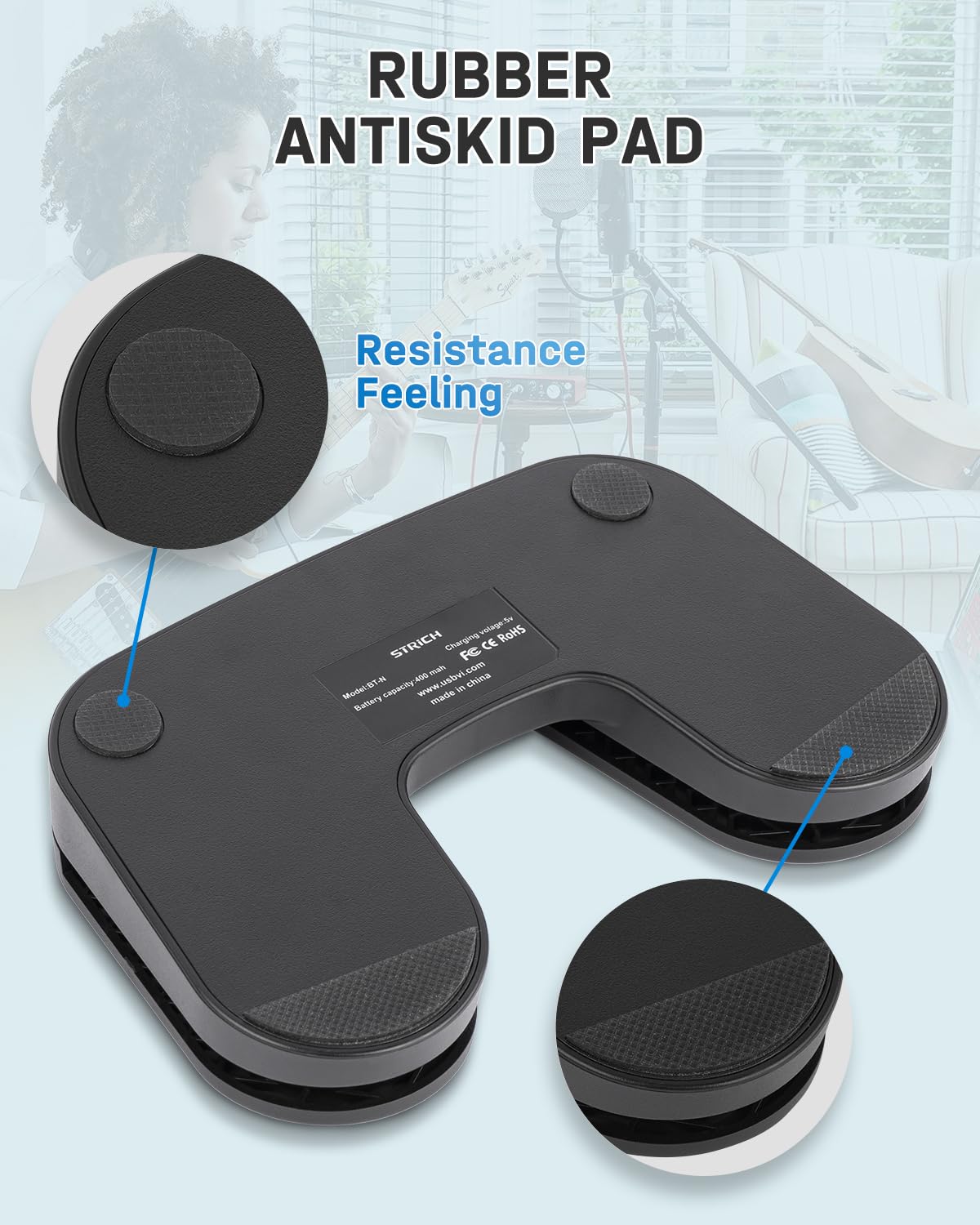 STRICH Wireless Page Turner Pedal for iPad, Rechargeable Foot Pedal, SPT-10