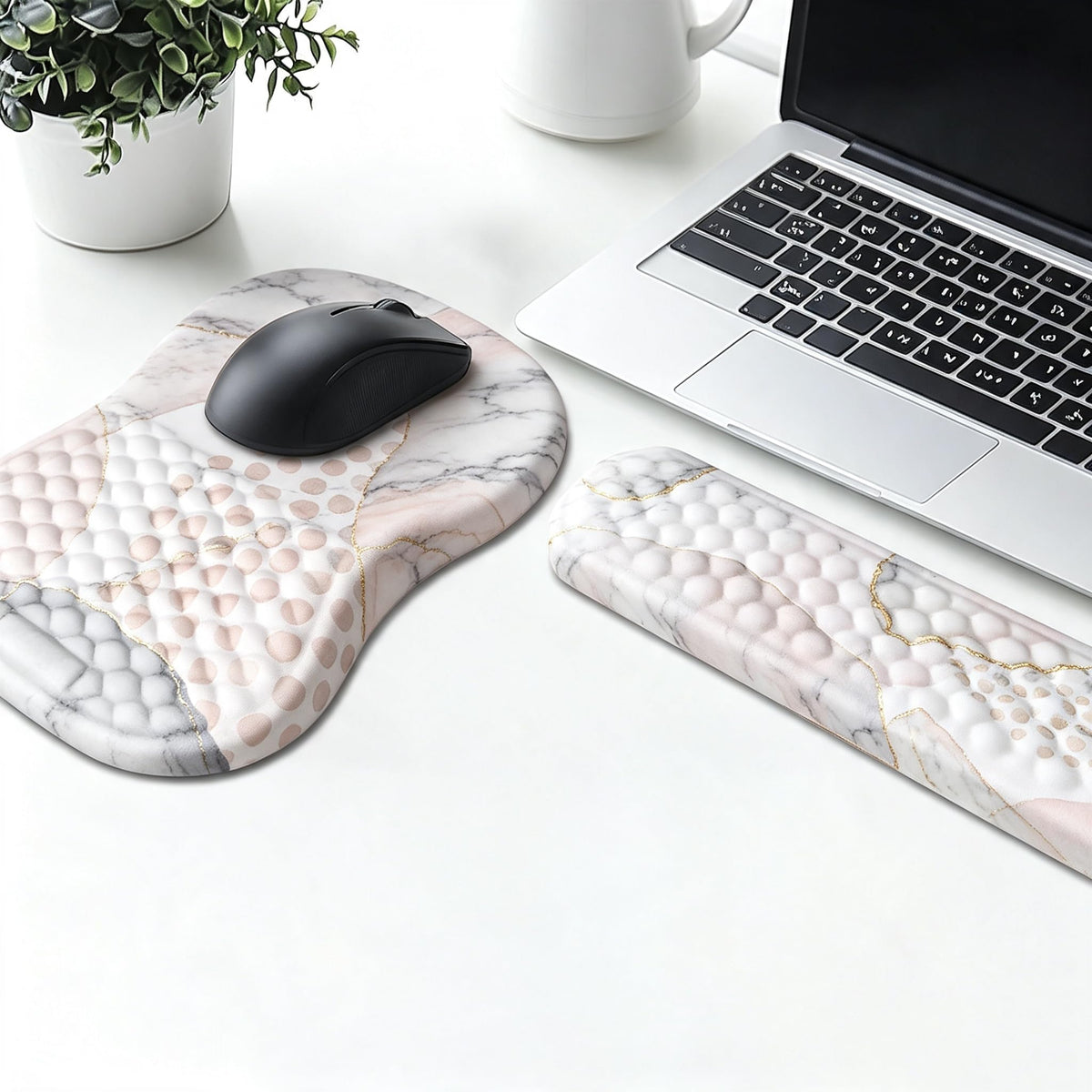 Ergonomic Mouse Pad Wrist Support and Keyboard Wrist Rest