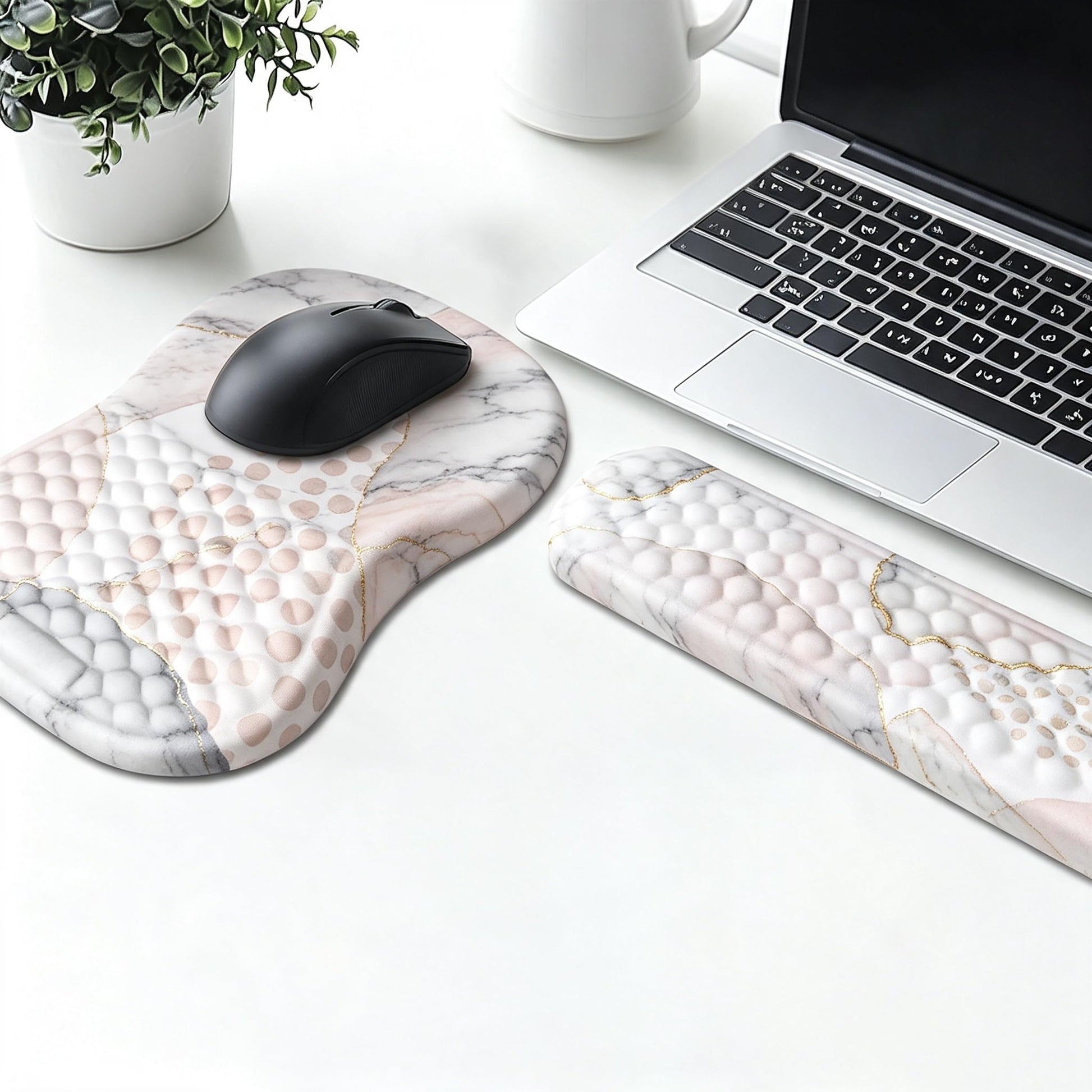 Ergonomic Mouse Pad Wrist Support and Keyboard Wrist Rest