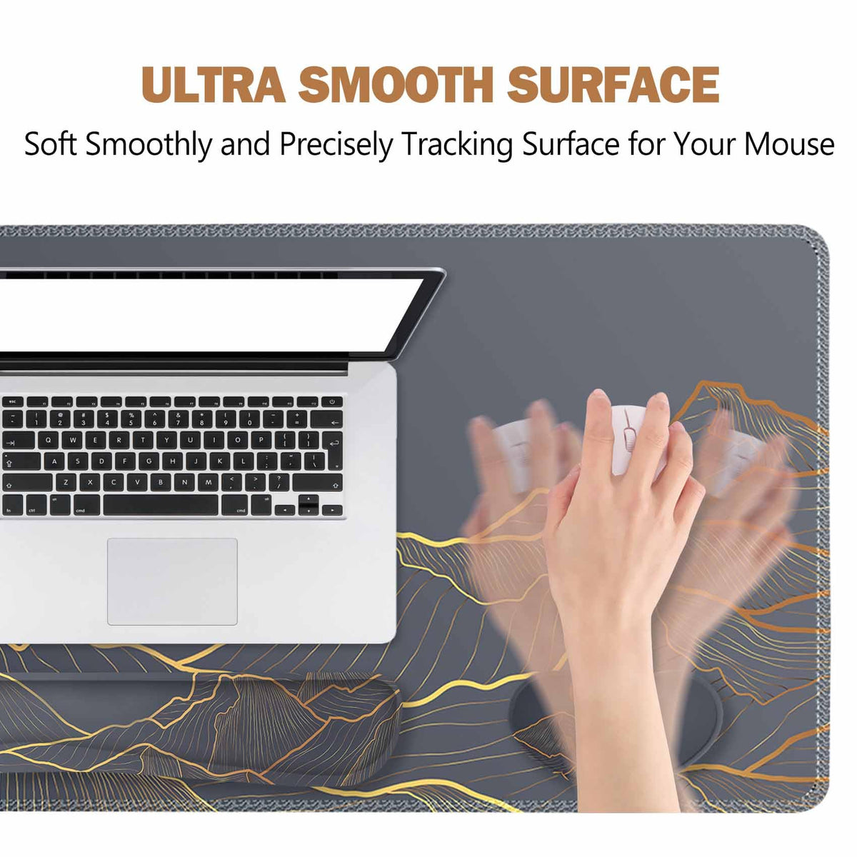 ToLuLu Extended Gaming Mouse Pad, Ergonomic Keyboard Mouse Wrist Rest Set