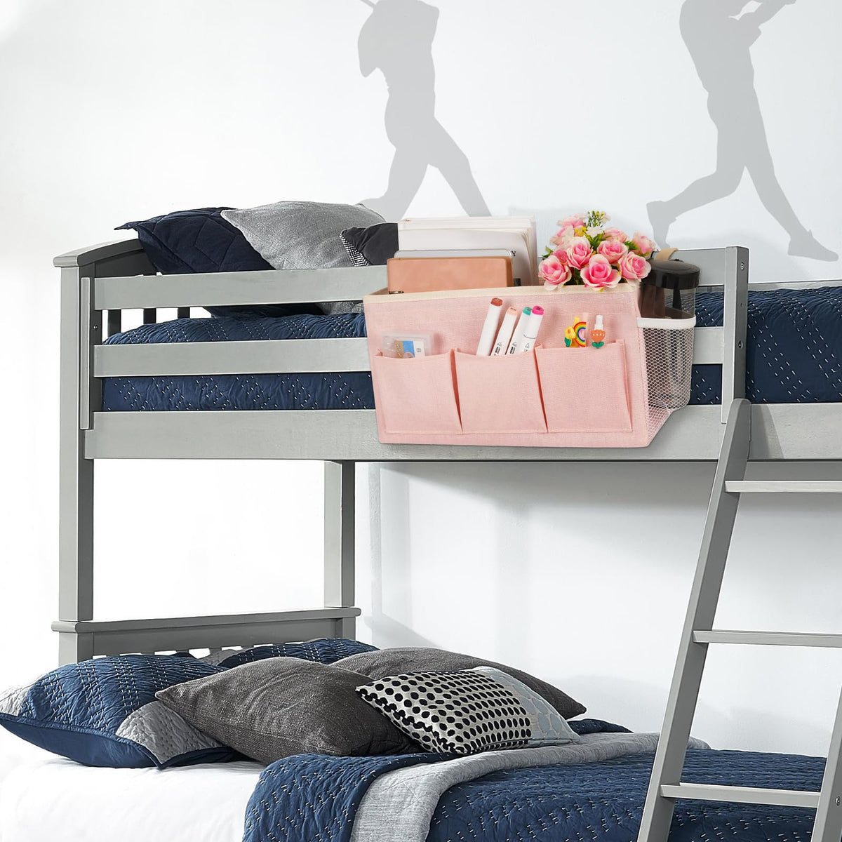 Ozzptuu Bedside Caddy Bedside Storage Bag for Headboards/Bunk Bed