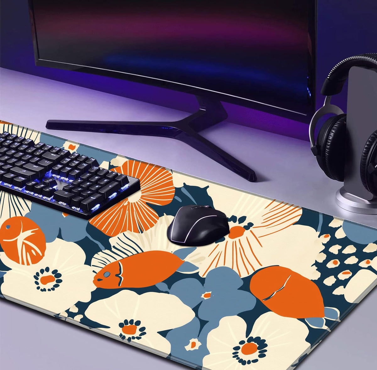 Ladies' Office Desk Cute Petal Keyboard Accessories Game Extended Mouse Pad