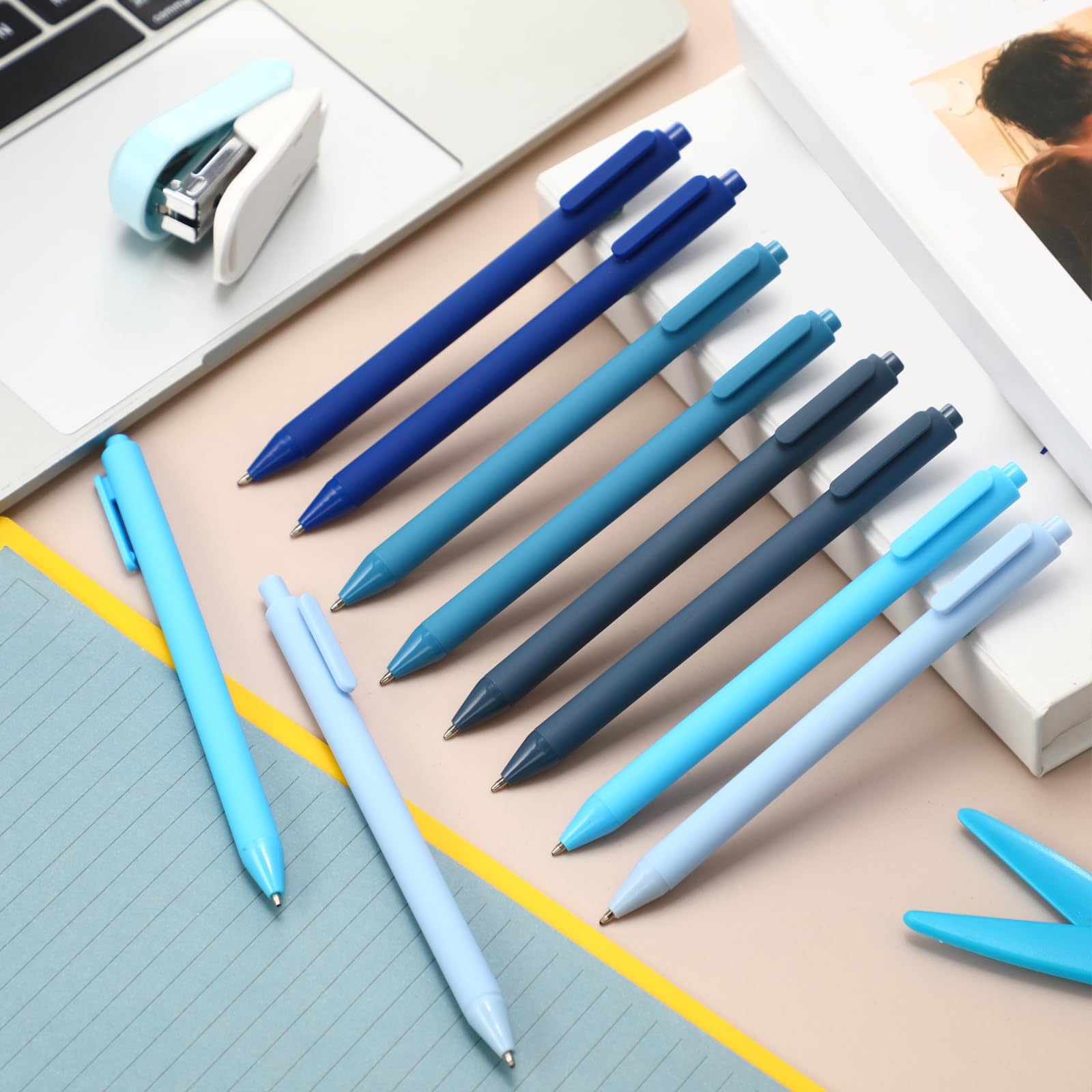 Dinifee 50 Pcs Ballpoint Gel Pens Bulk Retractable, Morandi