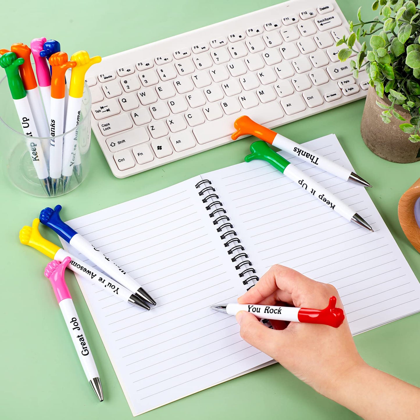 Woanger 54 Pieces Thank You Pens Thumb up Pens Employee Appreciation Gifts
