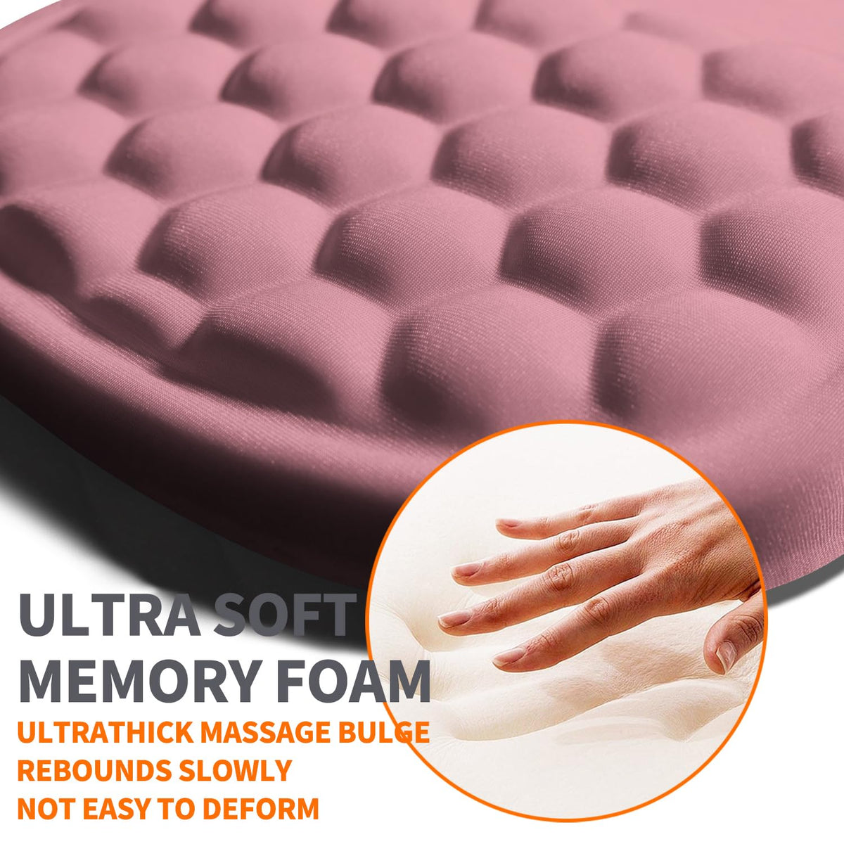 Armanza Ergonomic Joint Wrist Support Mouse Pad with Memory Foam Cushion Massage Bump, Carpal