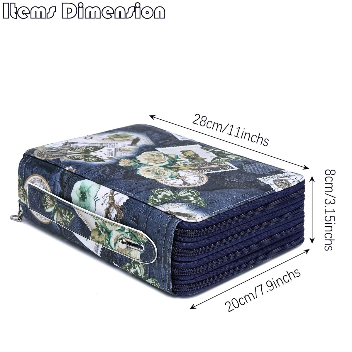 YOUNGCOL 200 Slots Colored Pencil Case Color Pencil Organizer Holder With Zipper Closure Large
