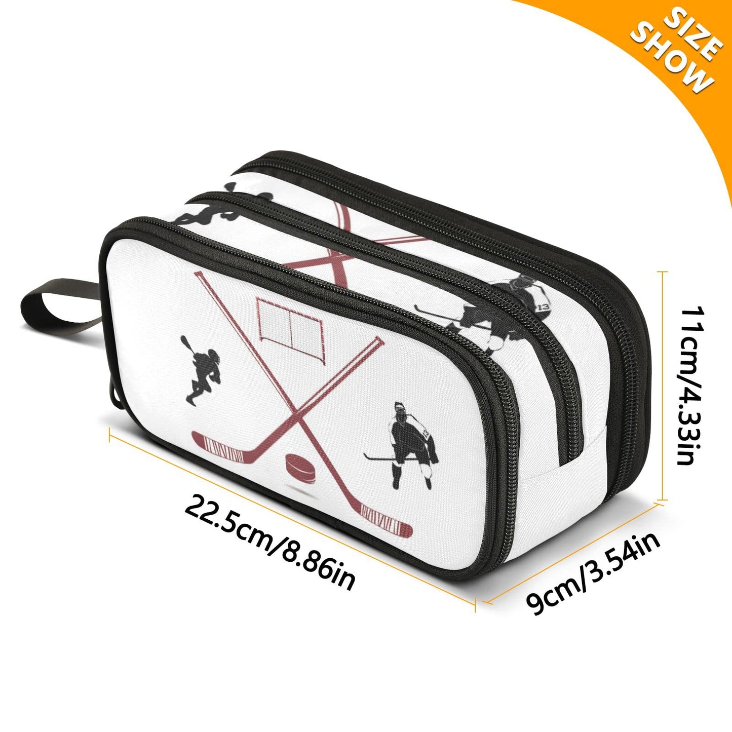 XUWU Hockey Large Capacity Pencil Case Pencil Pouch Pen Box