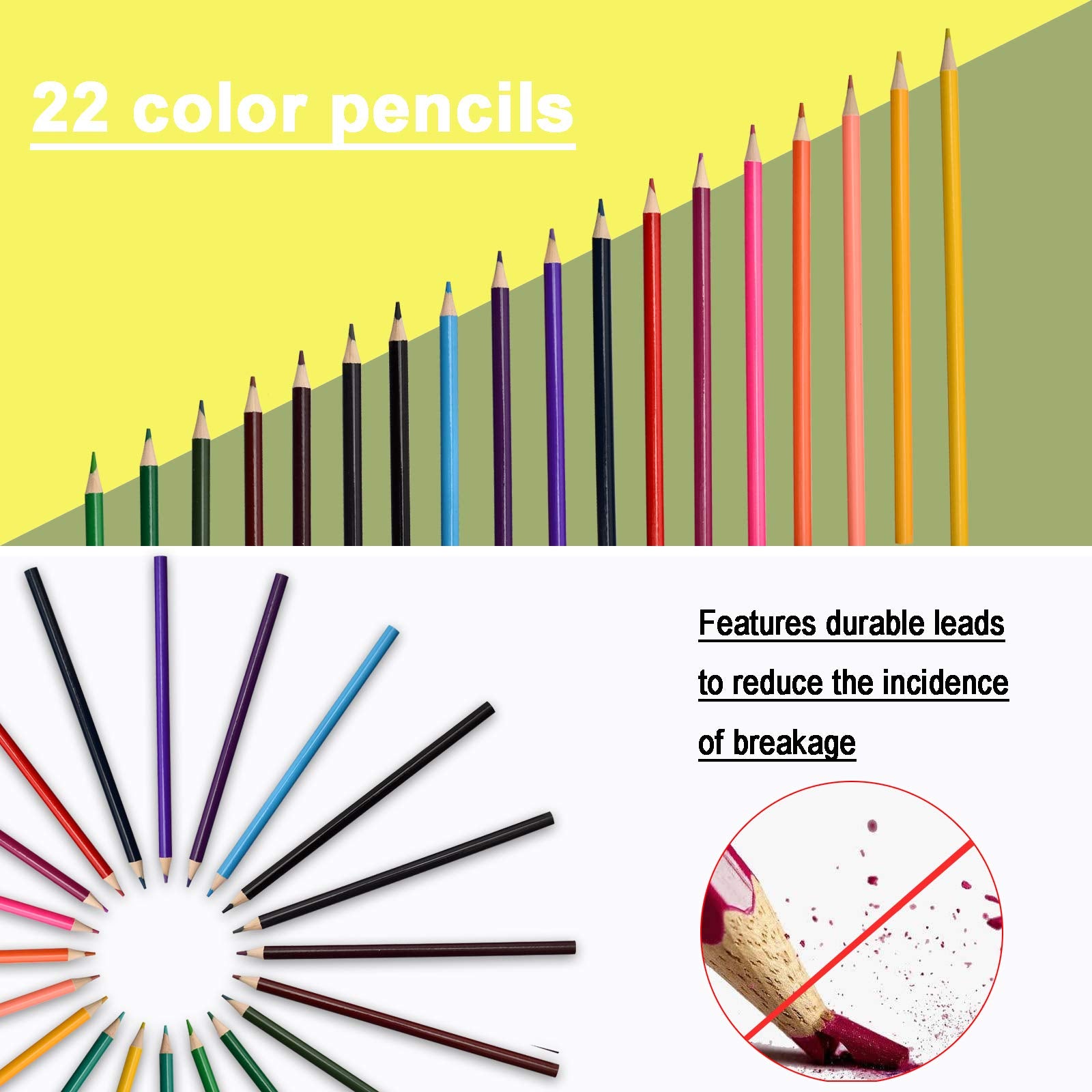 Darnassus 132-Piece Art Set, Deluxe Professional Color Set, Creating Gift Box, Art Set Crafts