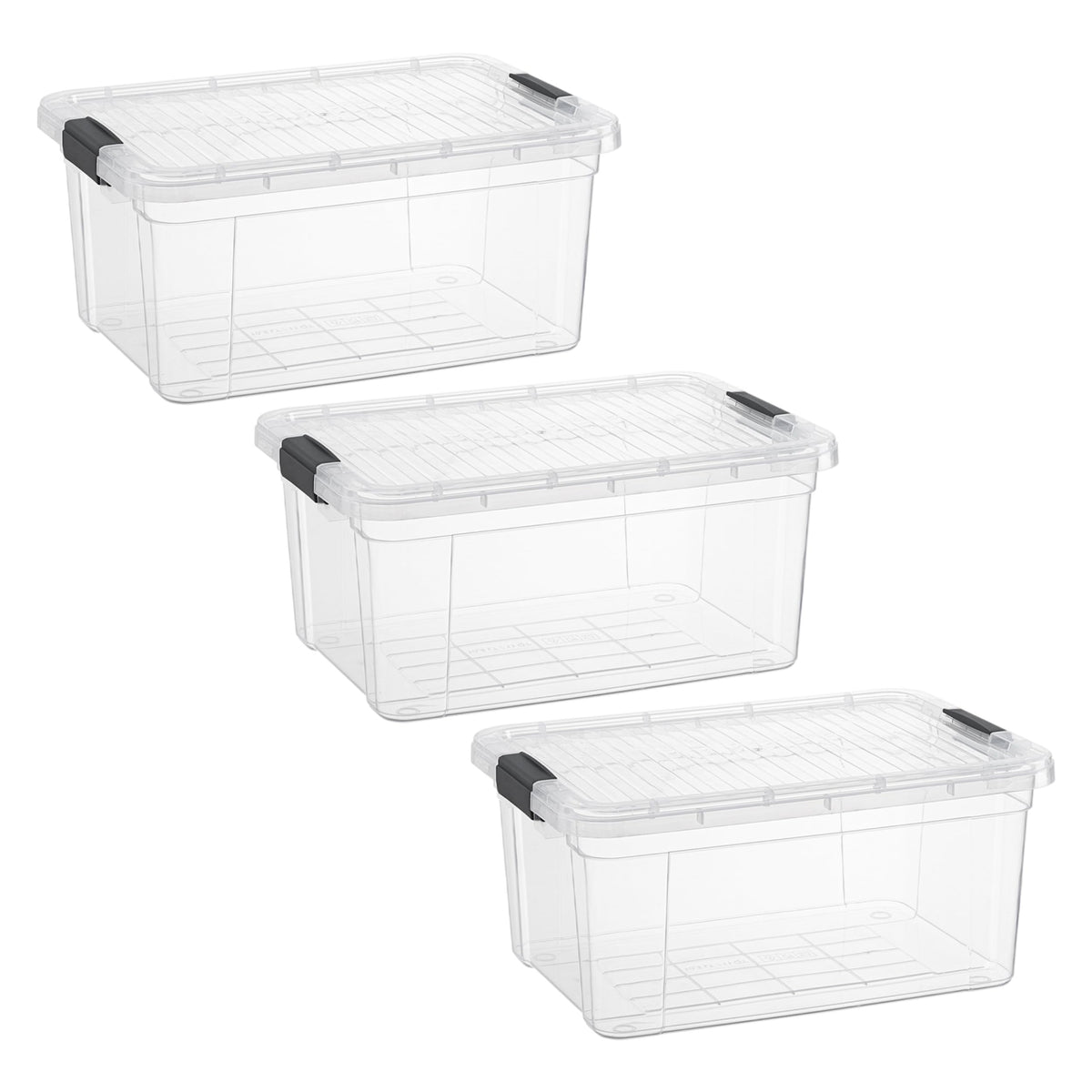 Superio 11 Quart Clear Plastic Storage Boxes with Lids, Stackable Organizer Containers, BPA-Free