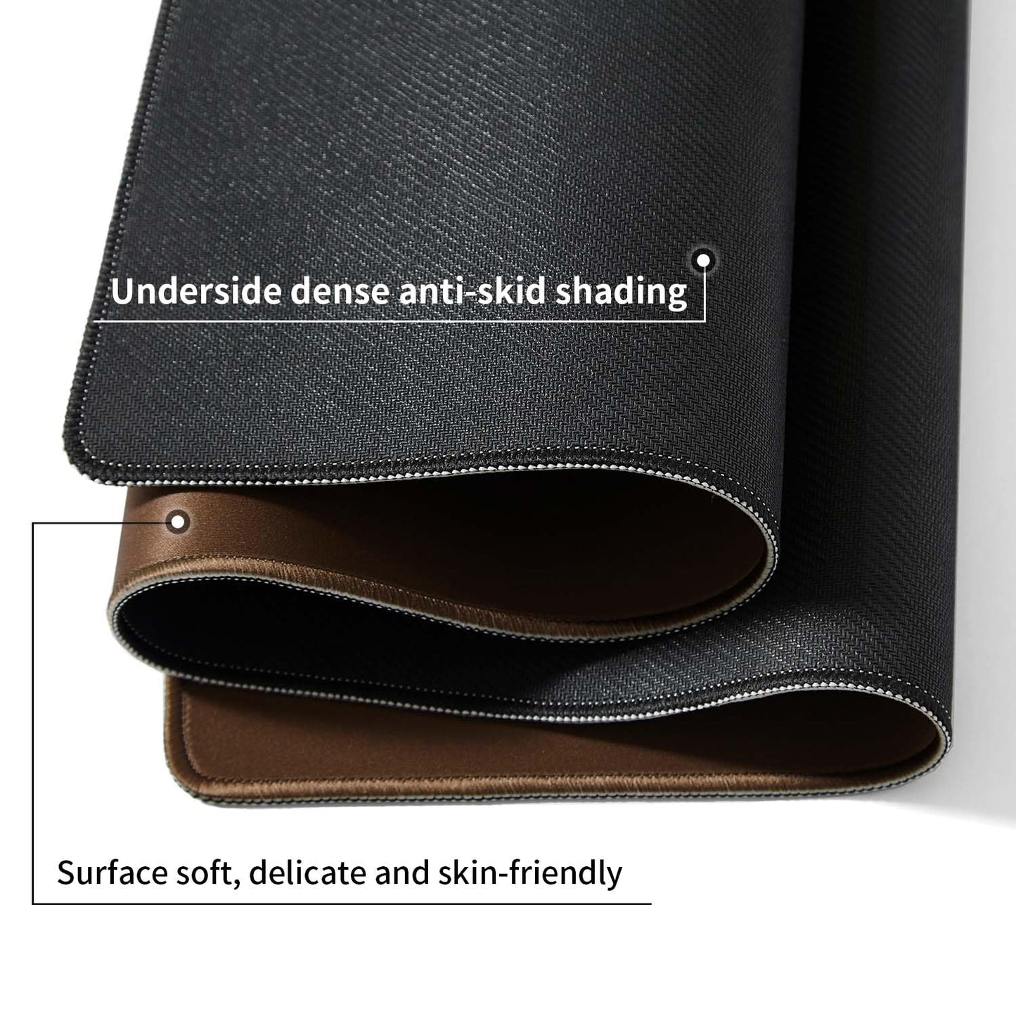 DOBAOJIA Mouse Pad Brown, Mouse and Keyboard Combo Pad XXXXL 39.4” x 19.7”