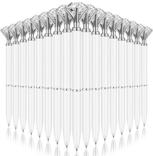 EVNEED 50pcs Big Diamond Pens,Bridal Shower Pen with Black Ink Cute Ballpoint Pen Beautiful Wedding