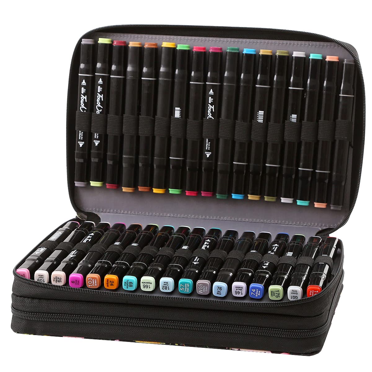 Lbxgap 68 Slots Marker Pen Organizer Case w/Handle