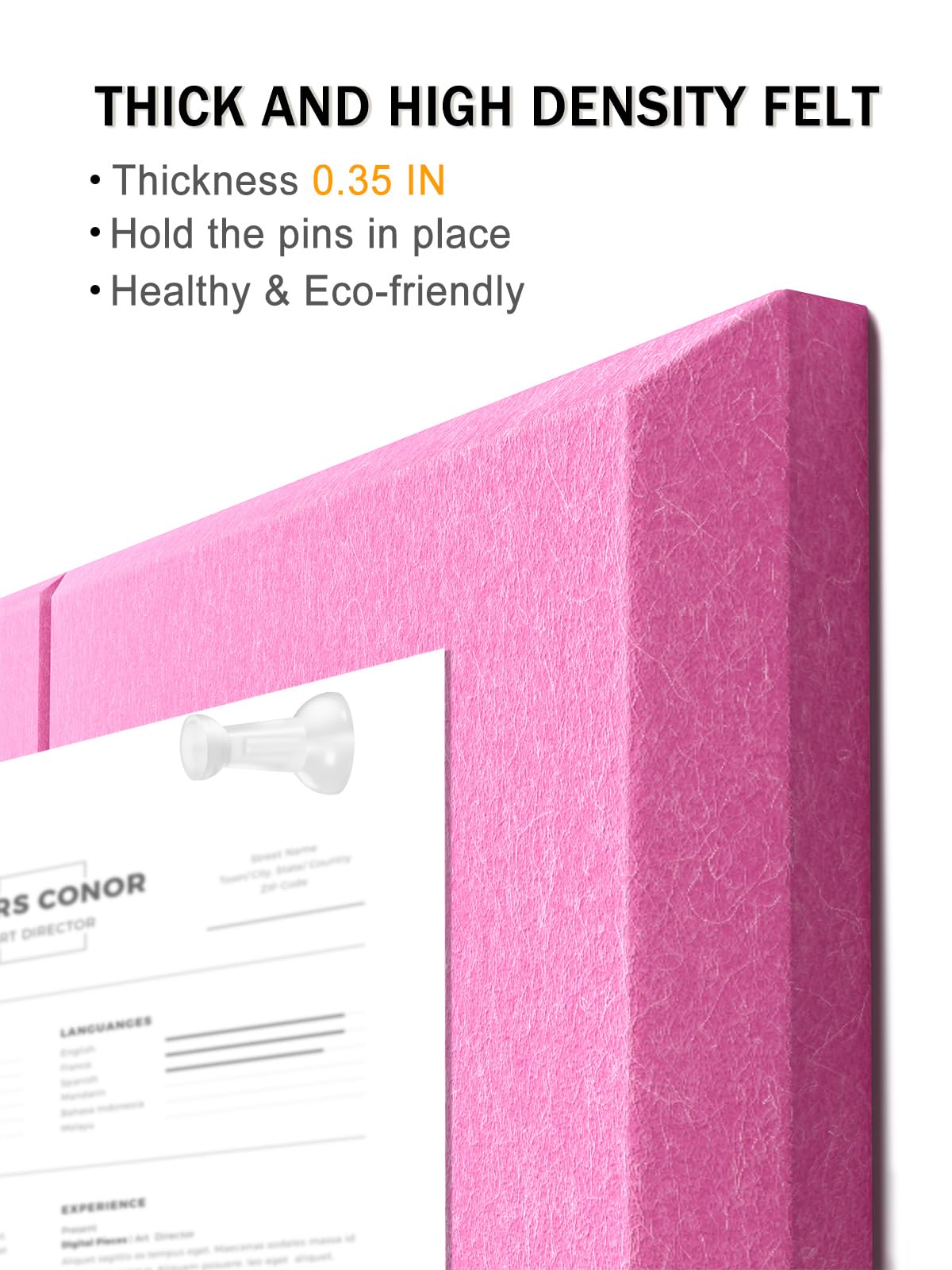 Hsurbtra Cork Board for Wall 24 x 18 Inch, 6 Pack Felt Bulletin Notice Board with Pushpins for