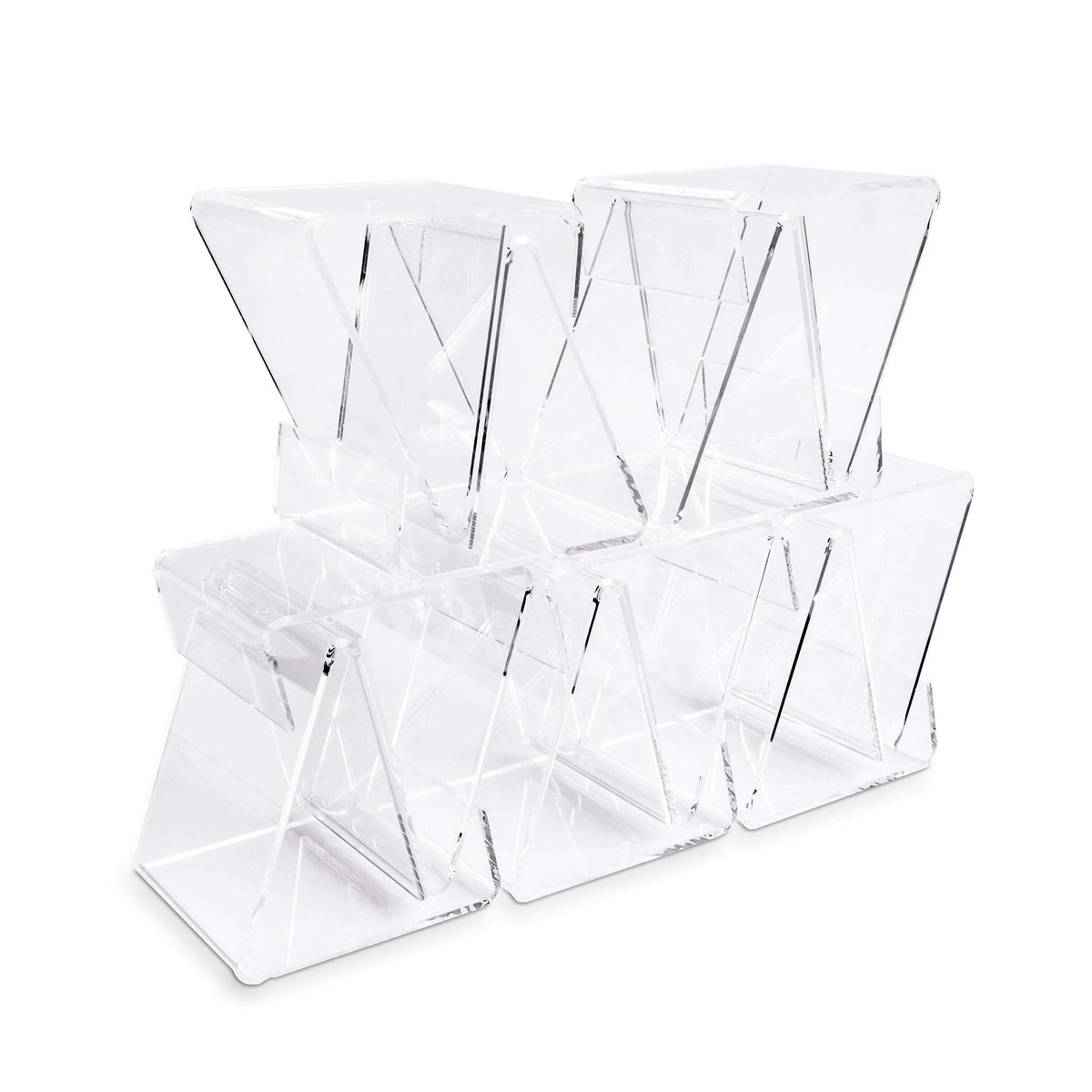VitAdisplays Eco Bookends Height 8.0 cm as Clamp Stand Made of Original Plexiglas for e.g.