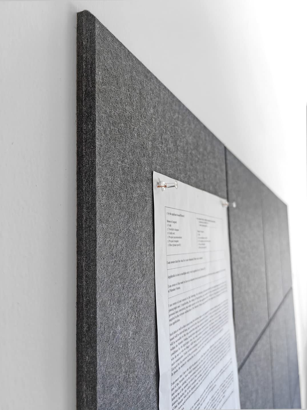 DECORITA Cork Board 24 x36 Alternative - 6 Pack Felt Wall Tiles with Safe Removable Adhesive Tabs