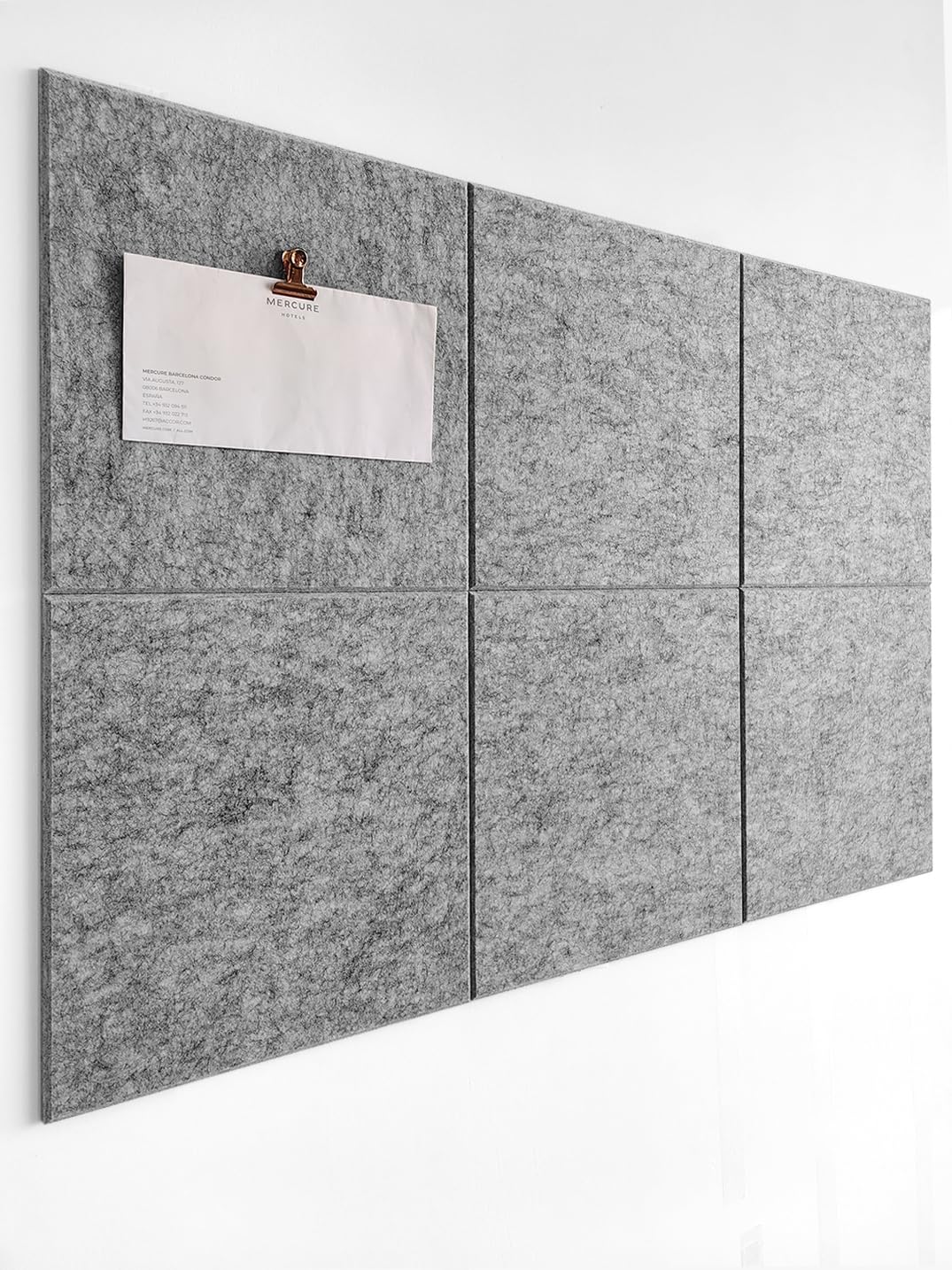 DECORITA Cork Board 24 x36 Alternative - 6 Pack Felt Wall Tiles with Safe Removable Adhesive Tabs
