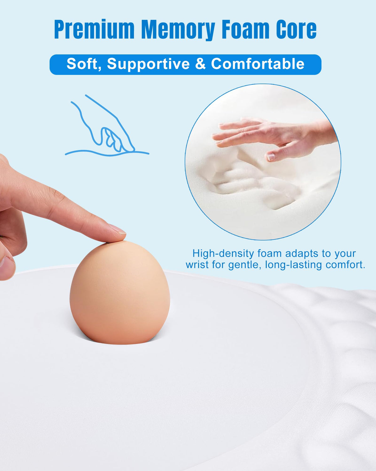 PVIPCZ Ergonomic Mouse Pad with Sloped Memory Foam Wrist Rest