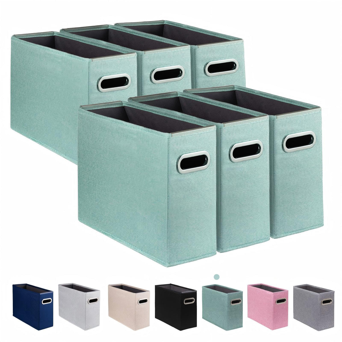 ComfortKeeper 6 Pack Letter Size File Storage Box Collapsible，Fabric Hanging File Folders