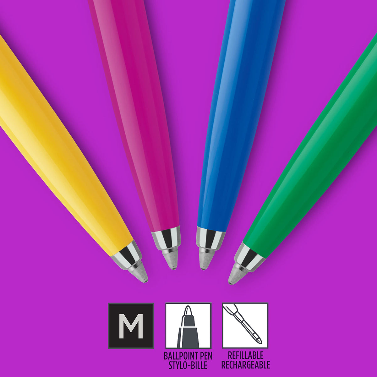 Parker Jotter Originals Ballpoint Pen Collection, Assorted Retro Finishes, Medium Point, Black Ink