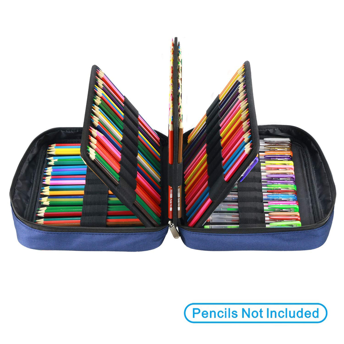 YOUSHARES 220 Slots Colored Pencil Case, 145 Slots Gel Pens fo Coloring Case Organizer, Handy