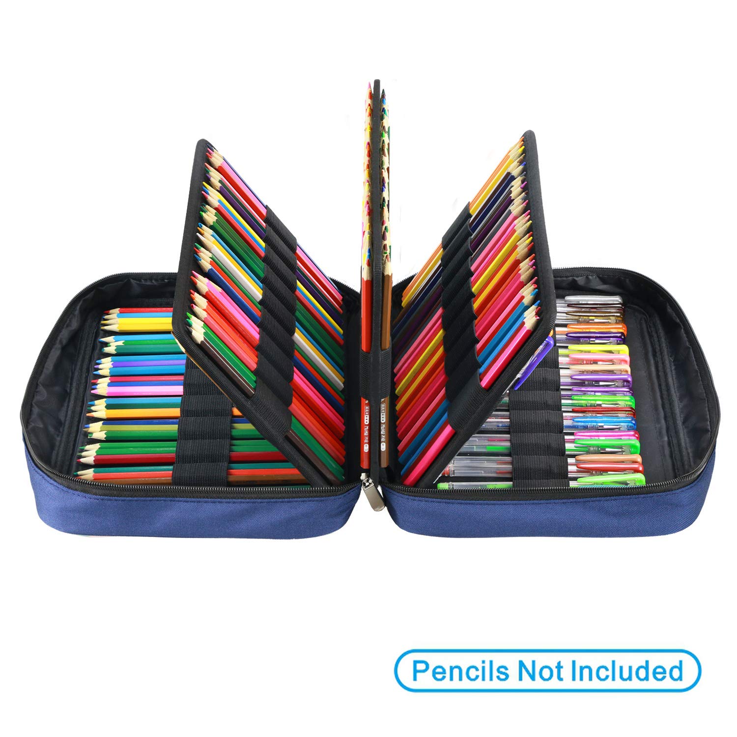 YOUSHARES 220 Slots Colored Pencil Case, 145 Slots Gel Pens fo Coloring Case Organizer, Handy