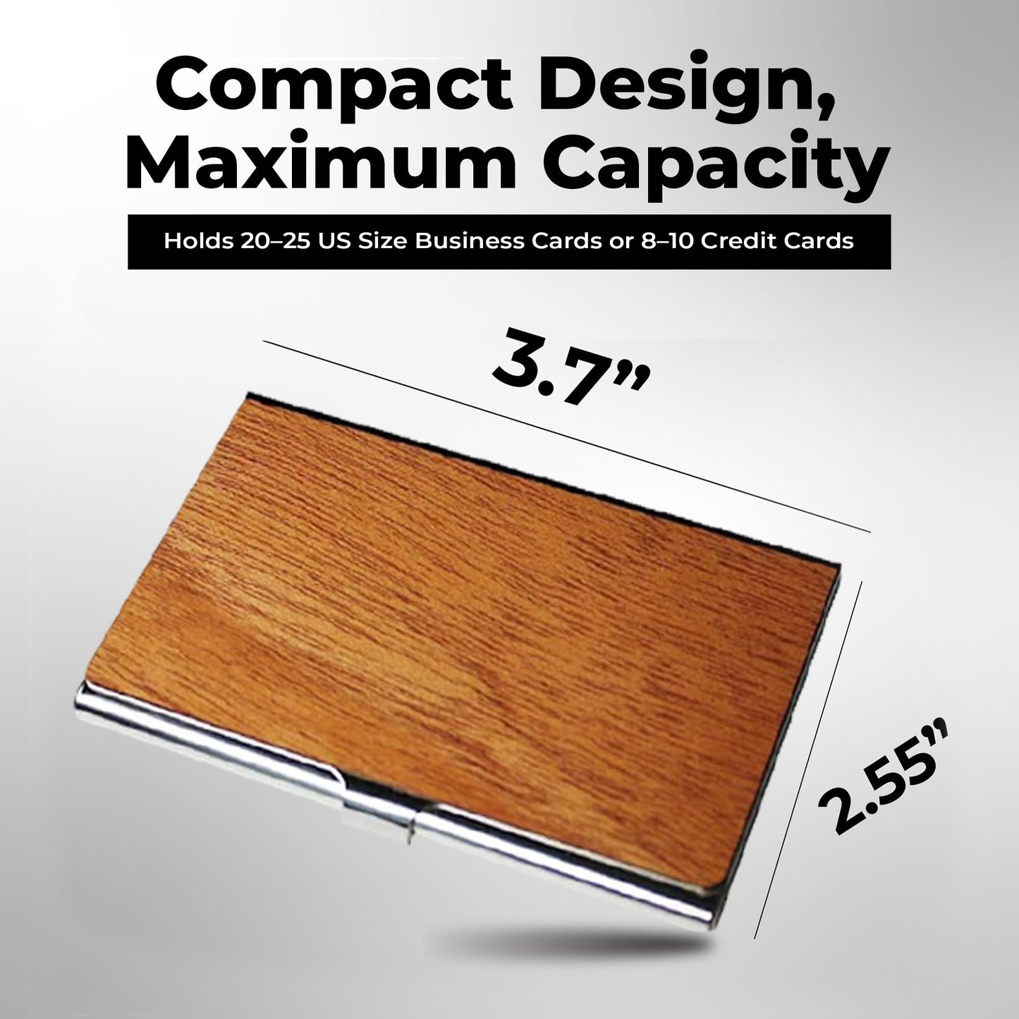 WUDN Handcrafted Business Card Holder Wallet For Men and Women | Holds Up to 20-25 B-Cards or 8-10