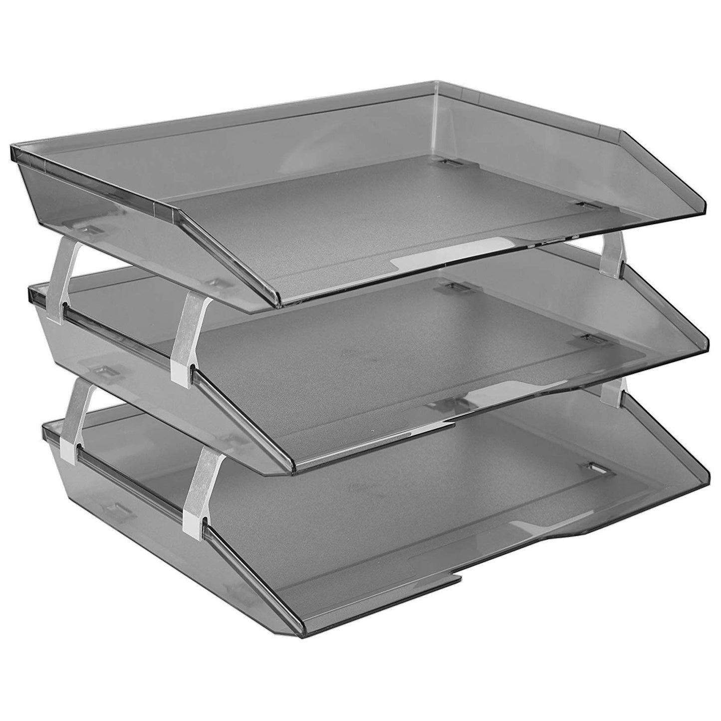 Acrimet Facility 3 Tier Letter Tray, Side Load, Letter Size/A4, Desktop File Organizer, Plastic
