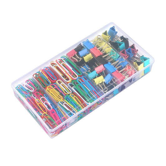Paper Clips Binder Clips, 400 Pcs Colored Office Clips Set Assorted Size