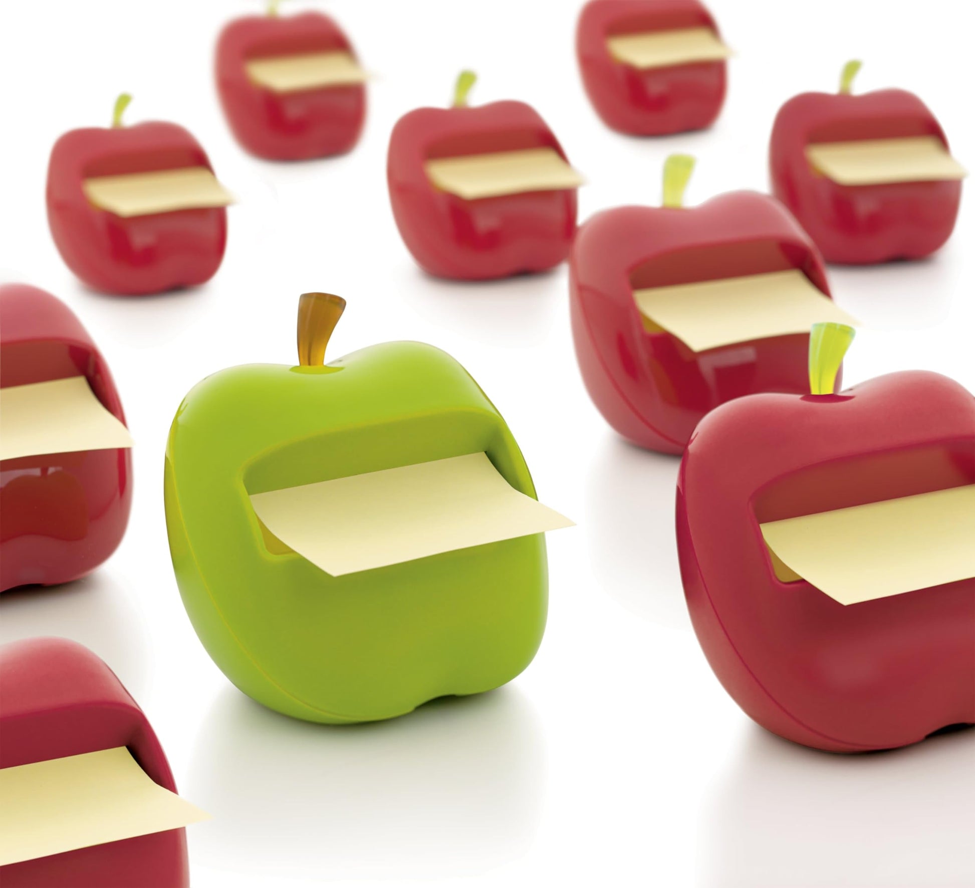 Post-it Pop-up Notes Dispenser, Apple-Shaped Dispenser and Post-it Super Sticky Pop-up Notes, 3x3