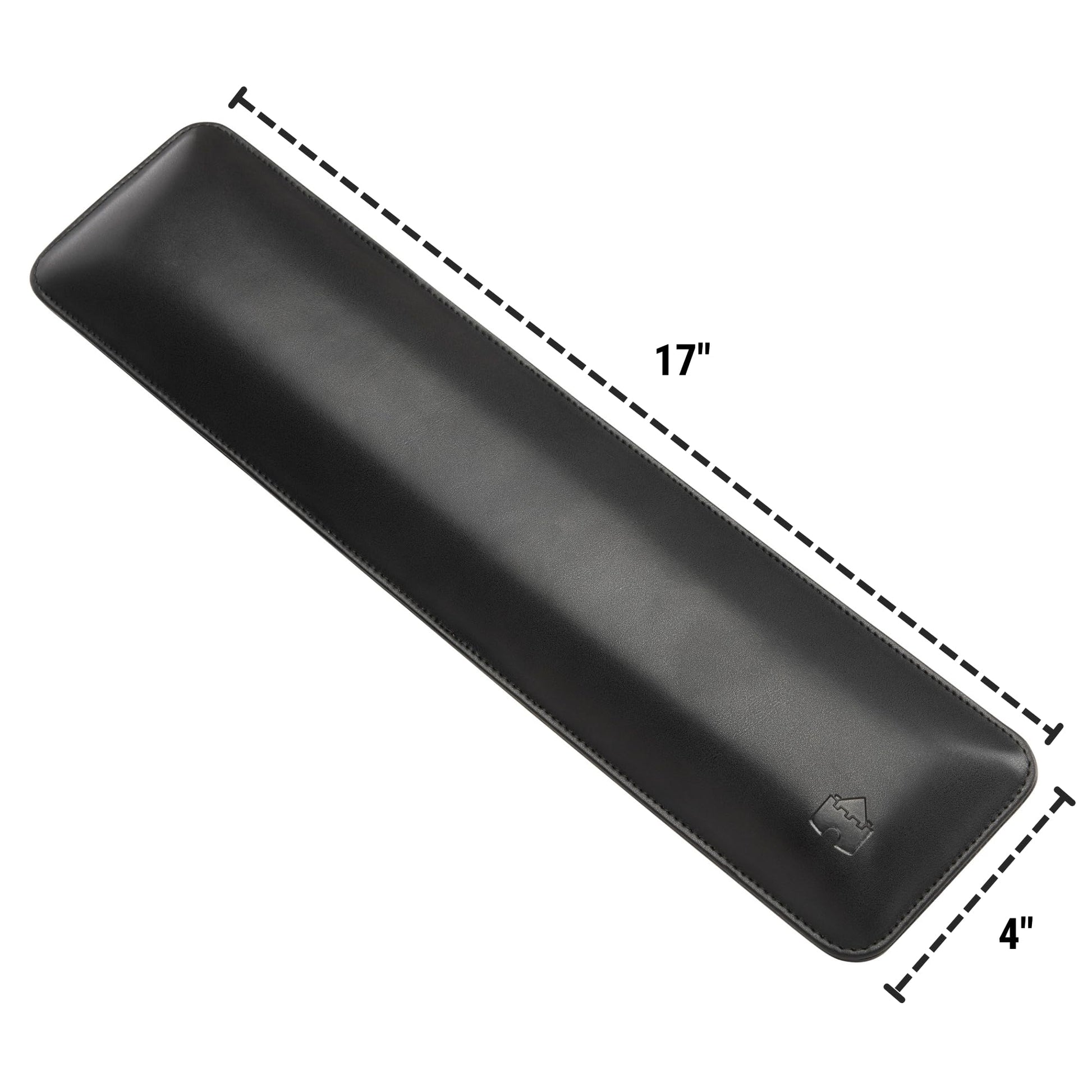 Bailey Full Size by Castle - Leather Ergonomic Computer Wrist Rest Pad for Keyboards with Around