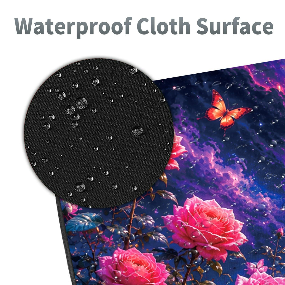 Cosmic Butterfly Garden Large Mouse Pad, 31.5 x 11.8 in Extended Desk Mat