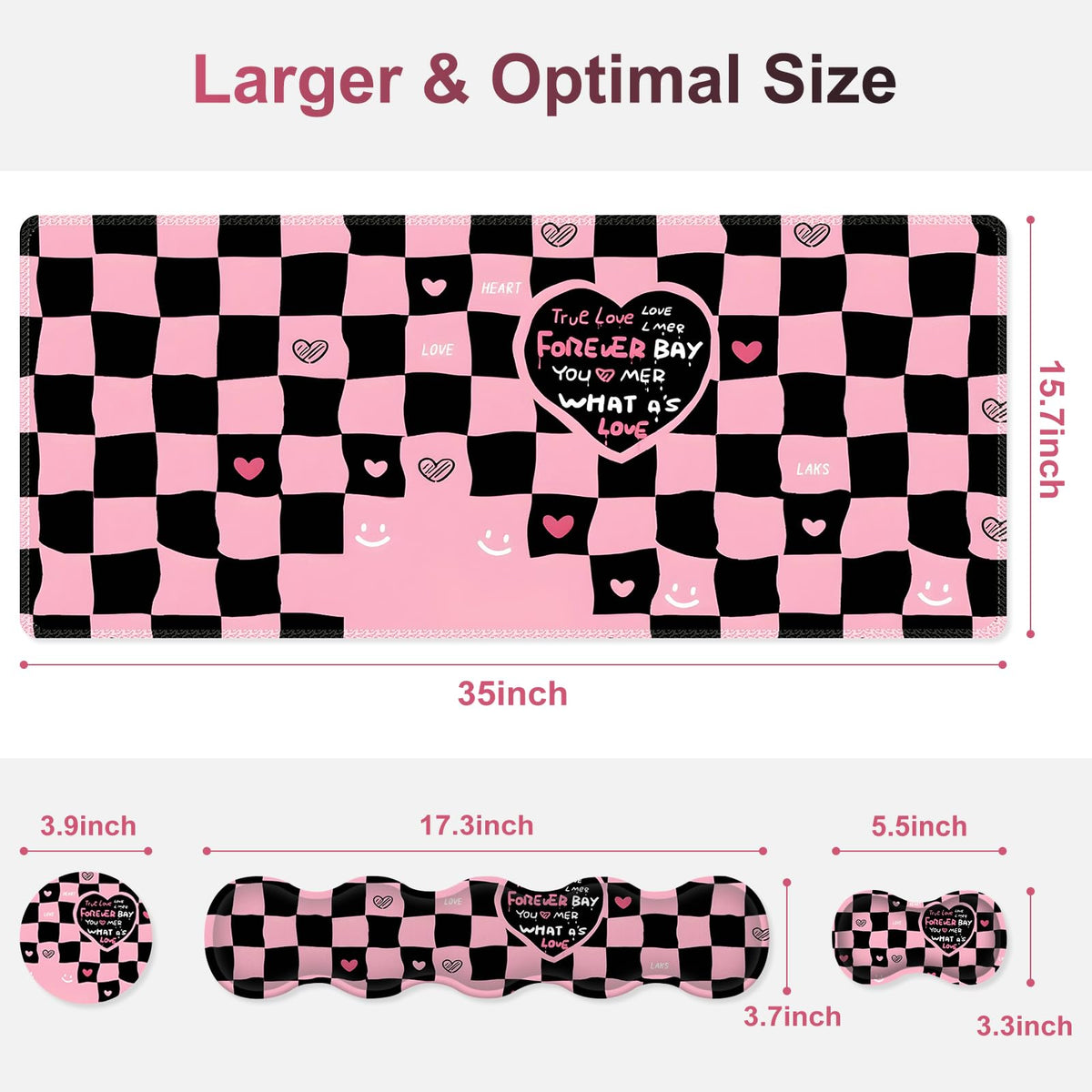 NXZGO Desk Mat Gaming Mouse Pad, Cute Desk Matt Keyboard Wrist Rest for Desktop, Anti-Slip Big