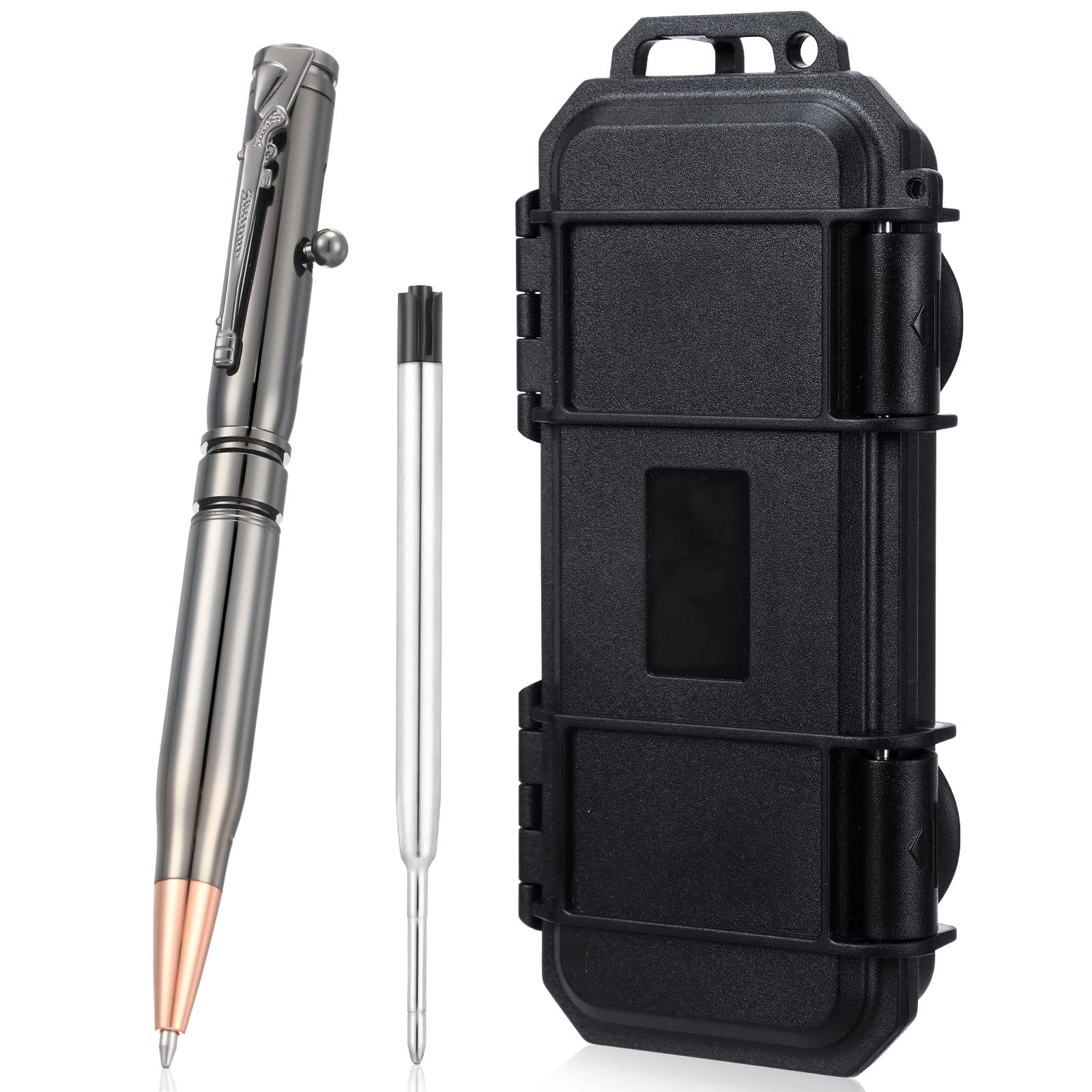 Crtiin Bolt Action Pen Bullet Pen with Gift Box Ballpoint Solid for Gun Lover with Black Ink