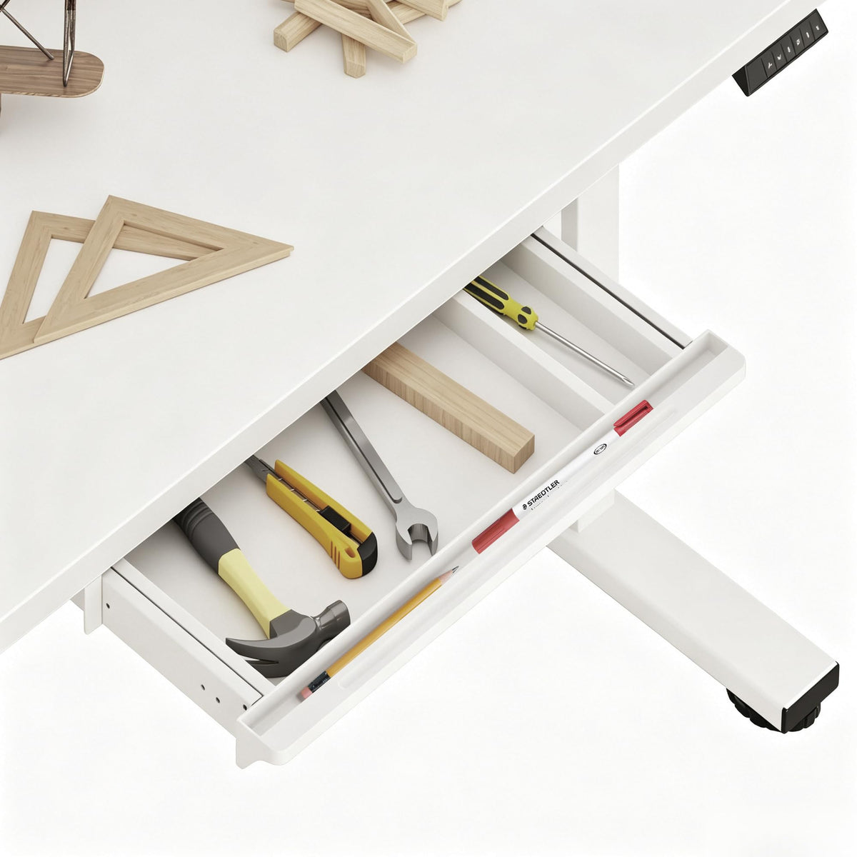FLEXISPOT Under Desk Drawer, Under table Mounted Drawer, Standing Workstation Storage Attachment