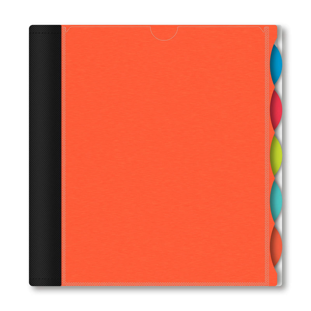 IQ+ iScholar 5-Subject Poly Cover Wirebound Notebook, College Ruled, 11 x 8.5 Inch Sheet Size, 200