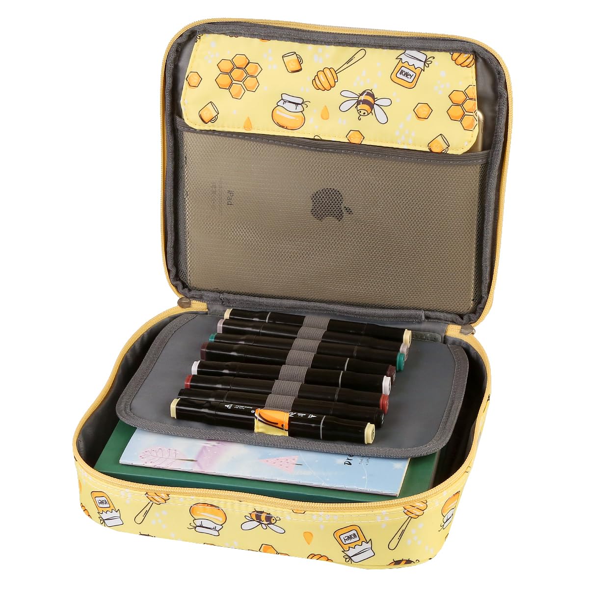 Multi-Functional Zipper Pencil ipad case w/Handle and Zippered Pocket