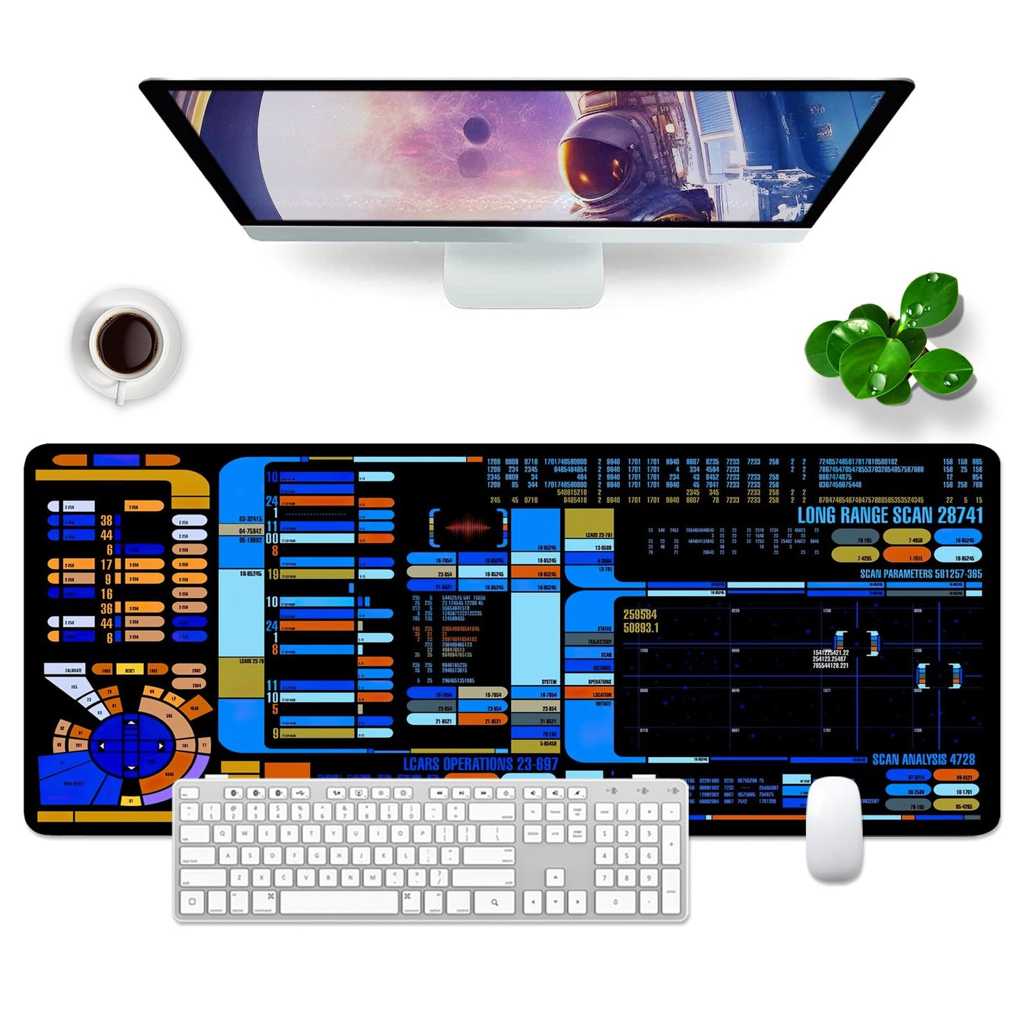Spacecraft Dashboard Gaming Mouse Pad Large Mouse Pad Office Desk Accessories XL Desk Mat