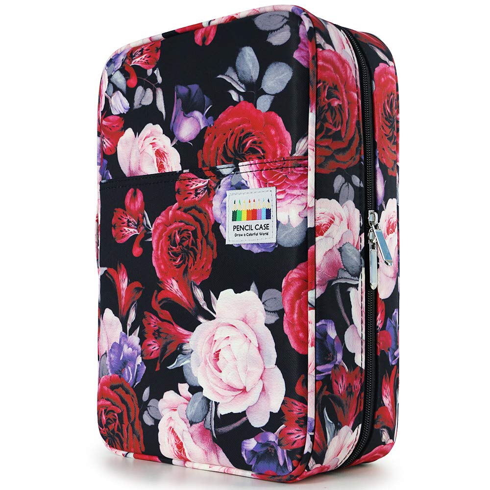 YOUSHARES Colored Pencil Case 304 Slots Pen Case Organizer with Handy Wrap & Zipper, Multilayer