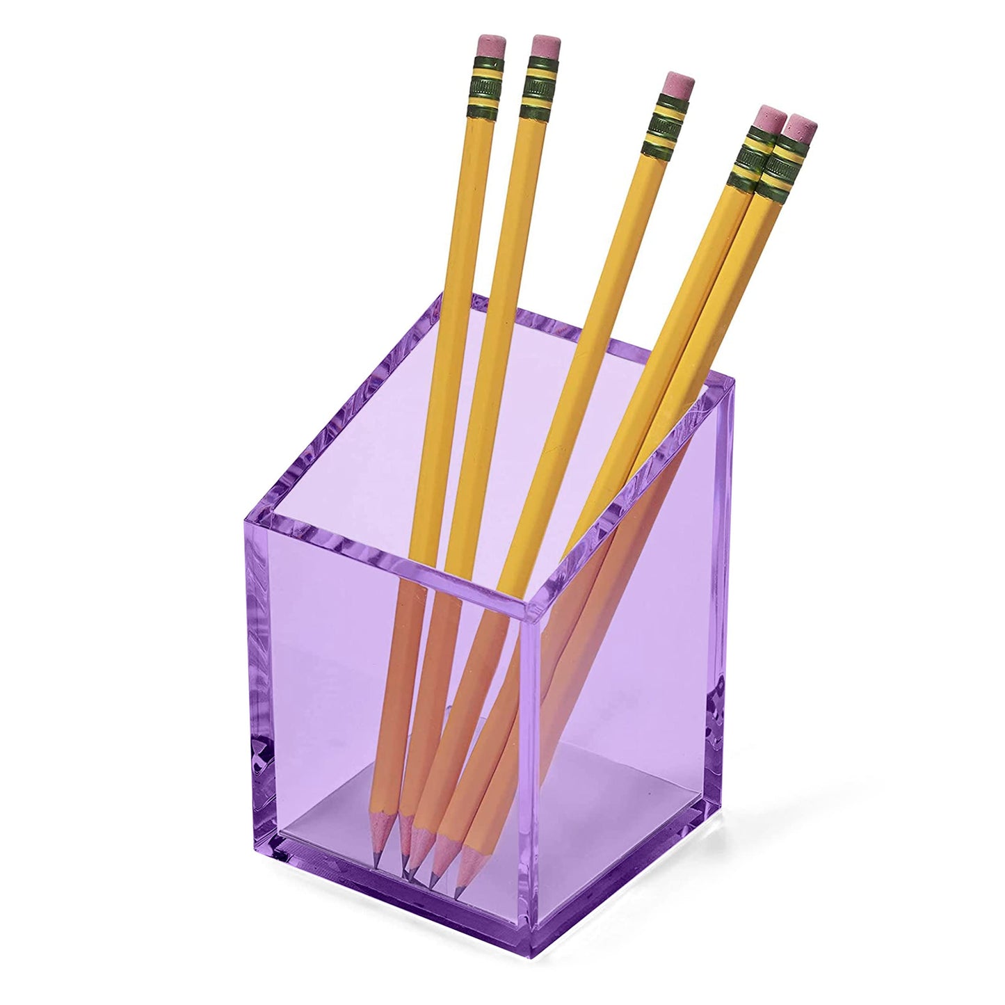 OfficeGoods Acrylic Pen and Pencil Holder, Purple
