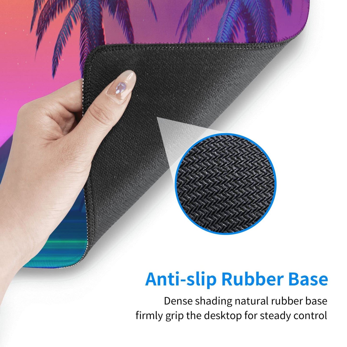 Cool Synthwave and Retrowave Gaming Mouse Pad Large XL Desk Mat Long Extended Pads Big Mousepad for