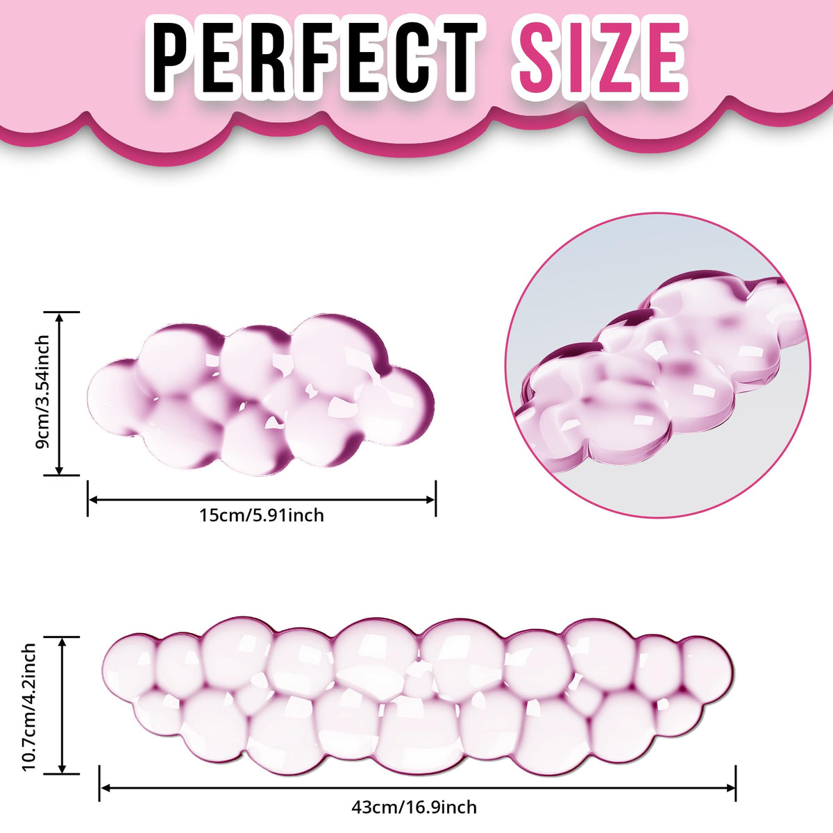 Cloud Wrist Rest Gel Set — Ergonomic Cloud Wrist Rest Keyboard and Mouse, Non-Slip Desk Accessories