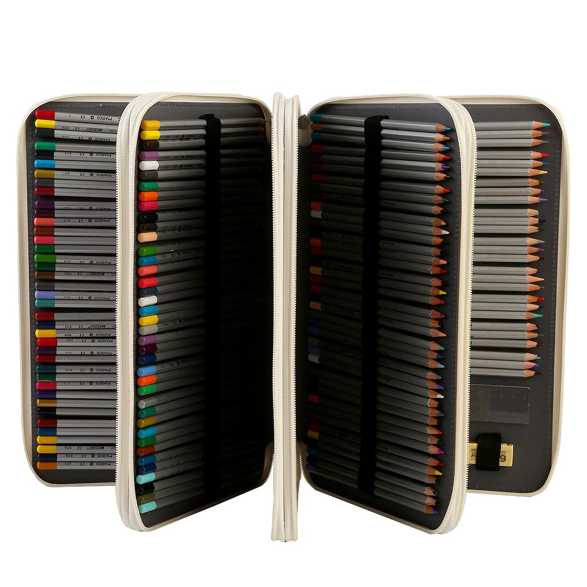 Lbxgap 300 Slots Colored Pencil Case Organizer, 4 Layer Bag