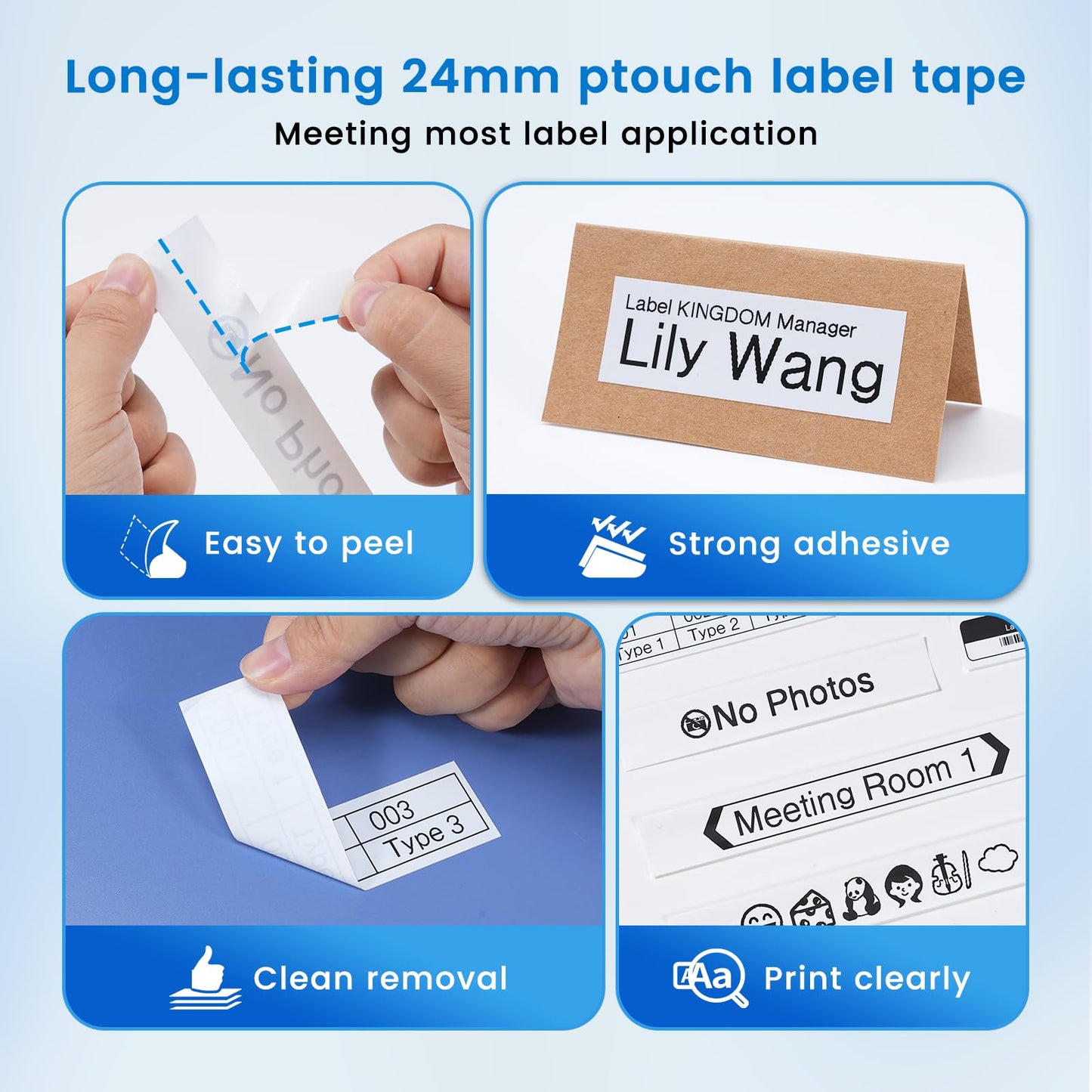 10 Pack Compatible with Brother P Touch 24mm 0.94” TZe-251 TZ TZe251 Tape