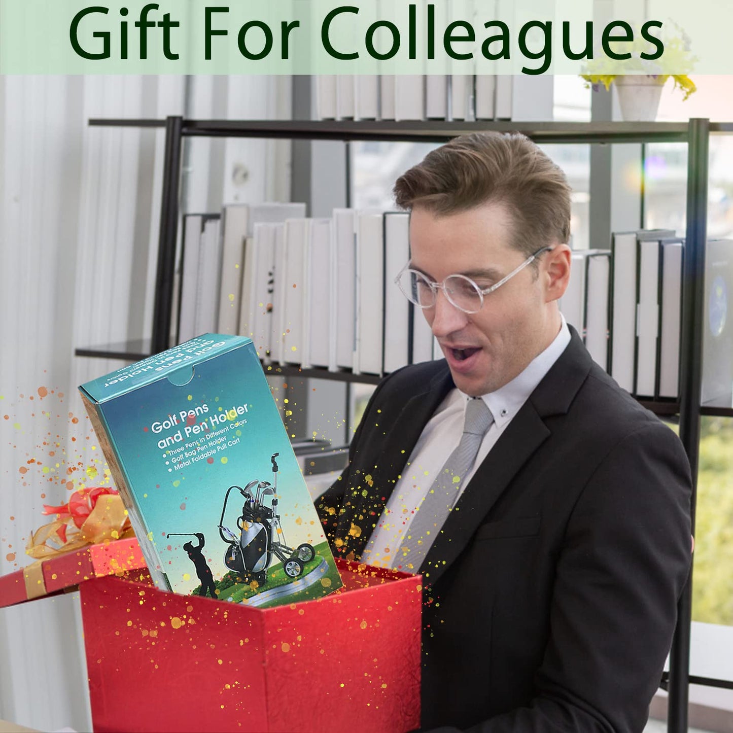 Gifts for Men, Golf Pen Holder Desk Accessories for Men Women Golfers, Birthday Graduation Gifts