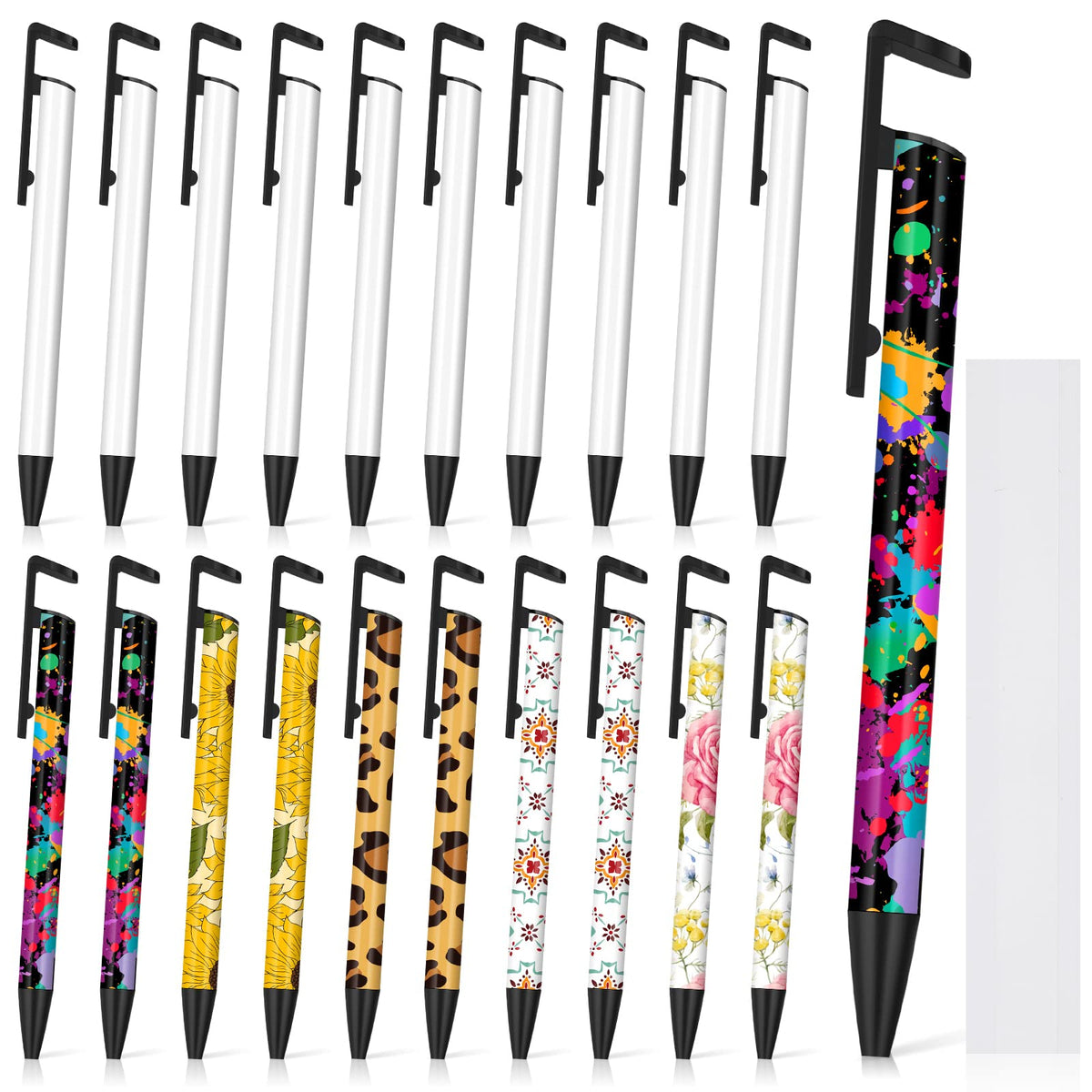 Yexiya Sublimation Pens Blank Heat Transfer Pen Sublimation Ballpoint with Shrink Wrap White
