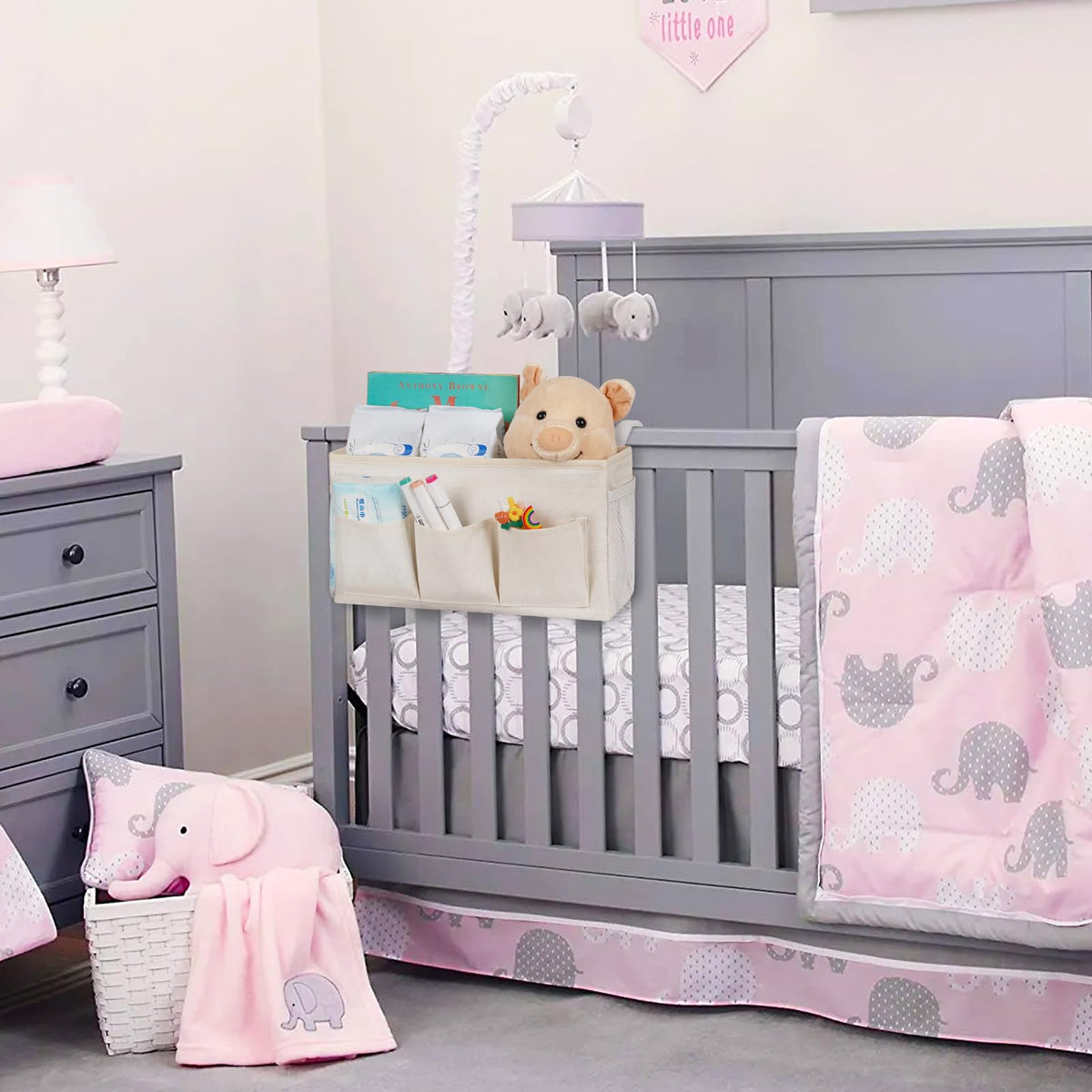 Ozzptuu Bedside Caddy Bedside Storage Bag for Headboards/Bunk Bed
