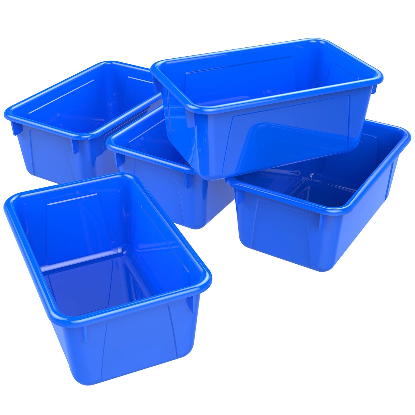 Storex Small Cubby Bins – Plastic Storage Containers for Classroom, 12.2 x 7.8 x 5.1 inches, Class