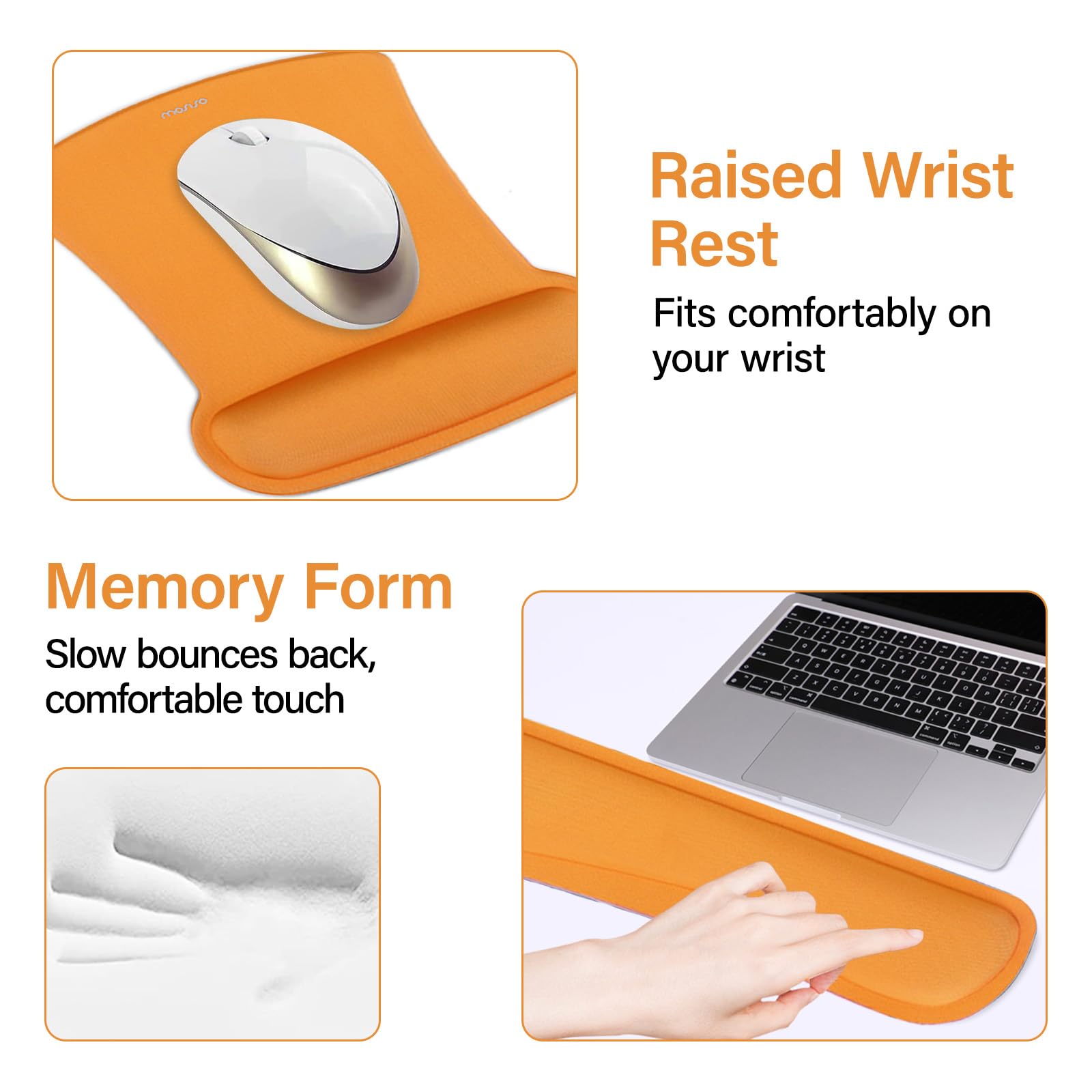 MOSISO Keyboard Mouse Pad Set, Large Gaming Mousepad&Keyboard Wrist Rest