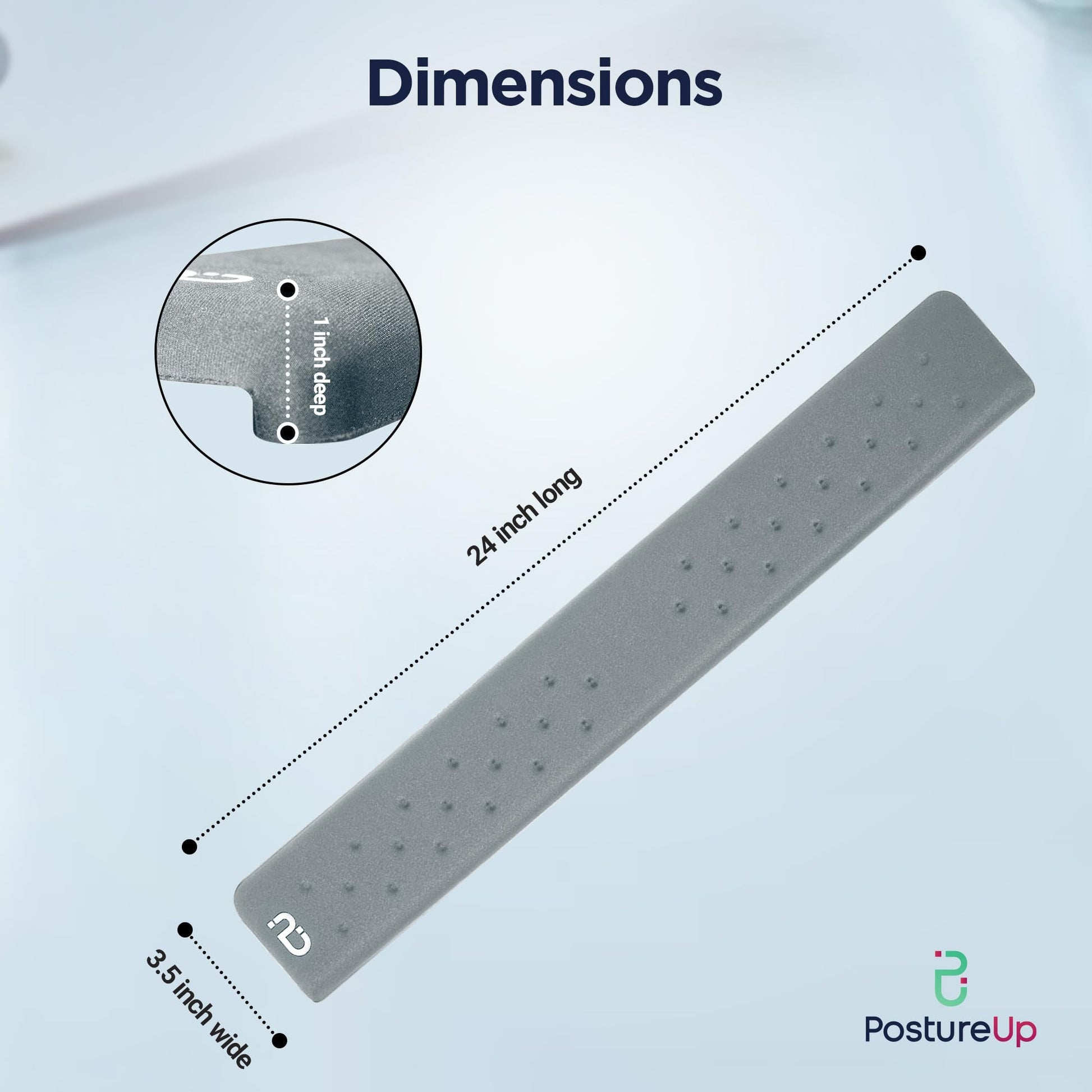 EdgeRest PostureUp L-Shaped Memory Foam Wrist Rest, Ergonomic Elbow and Forearm Support for Desk