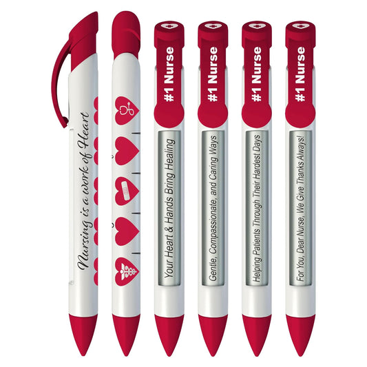 Greeting Pen – Nurse Appreciation Pen Set with Uplifting Rotating Messages – Cute, Bulk Presents